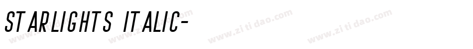 Starlights Italic字体转换